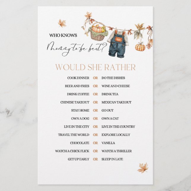 カボチャ秋ベビーシャワーモーミーゲーム (正面)