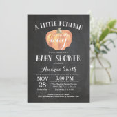 カボチャ秋ベビーシャワー招待状チャルクボード 招待状 (スタンド正面)