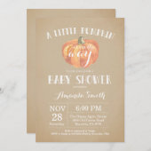 カボチャ秋ベビーシャワー招待状ヴィンテージ 招待状 (正面/裏面)