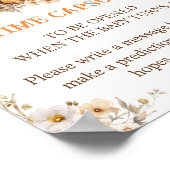 カボチャ秋ベビーシャワー時間カプセルサイン ポスター (角)