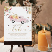 カボチャ秋ベビーシャワー私の水がゲームサインを壊した ポスター