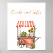 カボチャ秋ベビーシャワー – カードとギフト ポスター (正面)