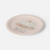 カボチャ秋ベビーシャワー ペーパープレート (アングル)