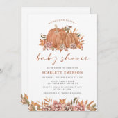 カボチャ秋ベビーシャワー 招待状 (正面/裏面)
