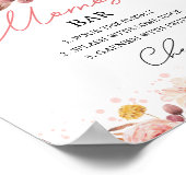 カボチャ秋ベビーシャワーMOMosaバー標識 ポスター