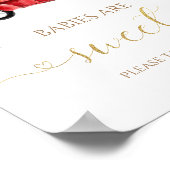 カボチャ秋ベビーズアスウィートサイン ポスター (角)