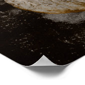 カボチャ秋ヴィンテージホワイトセピアブラックテクスチャ ポスター (角)