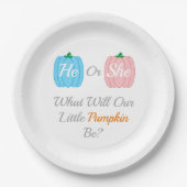 カボチャ秋性別表示 ペーパープレート (正面)