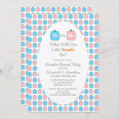 カボチャ秋性別表示 招待状 (正面/裏面)