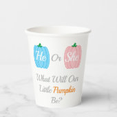 カボチャ秋性別表示 紙コップ (正面)