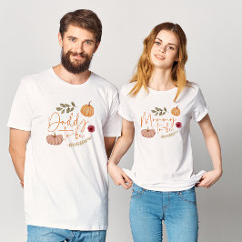 カボチャ秋植物性ママの赤ちゃんシャワー Tシャツ