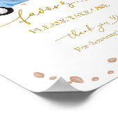 カボチャ秋男の子ベイビーシャワーの好意サイン ポスター (角)