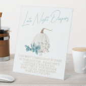 カボチャ秋秋の赤ちゃんシャワー深夜おむつ 台座サイン (インサイチュ)