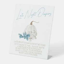 カボチャ秋秋の赤ちゃんシャワー深夜おむつ 台座サイン