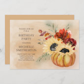 カボチャ秋秋フローラ花生誕会 招待状 (正面/裏面)