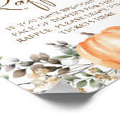 カボチャ秋秋ベビーシャワーおむつラッフル ポスター (角)