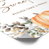 カボチャ秋秋ベビーシャワーベビーは甘い ポスター (角)