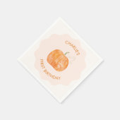 カボチャ秋秋第1誕生日 スタンダードカクテルナプキン (角)