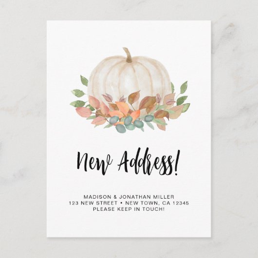 カボチャ秋移動 案内ポストカード (正面)