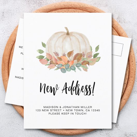 カボチャ秋移動 案内ポストカード