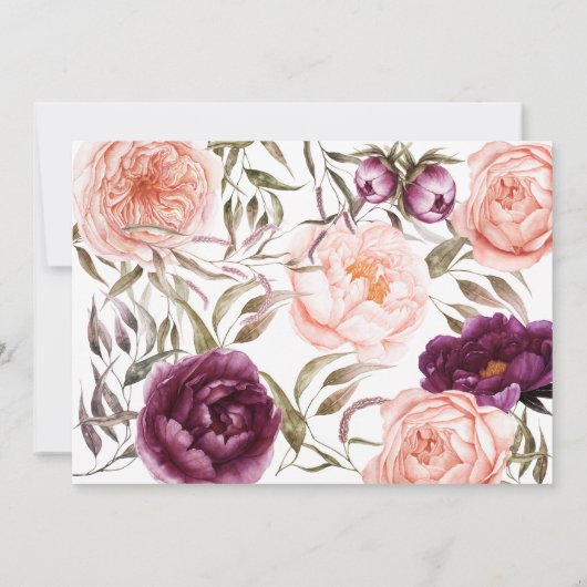 カボチャ秋紫の感謝写真 招待状 (裏面)