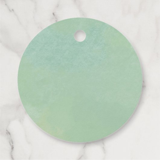 カボチャ秋緑の金ゴールド葉ベビーシャワー フェイバータグ (裏面)