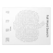 カボチャ秋語検索 ノートパッド (正面)