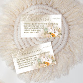 カボチャ秋赤ちゃんシャワーブックリクエスト エンクロージャーカード