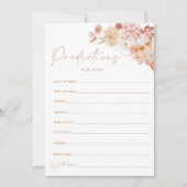 カボチャ秋赤ちゃんシャワー予測ゲームカード 招待状 (正面)