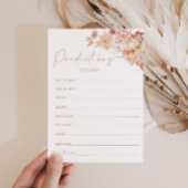 カボチャ秋赤ちゃんシャワー予測ゲームカード 招待状