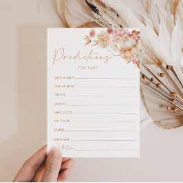 カボチャ秋赤ちゃんシャワー予測ゲームカード 招待状