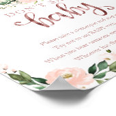 カボチャ秋赤ちゃんシャワー言わないベビー標識 ポスター (角)