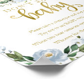 カボチャ秋赤ちゃんシャワー言わないベビー標識 ポスター (角)