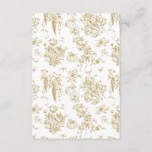 カボチャ秋金ゴールドお洒落フローラベビーシャワー エンクロージャーカード (裏面)