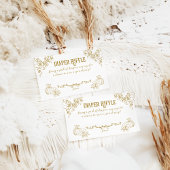 カボチャ秋金ゴールドお洒落フローラベビーシャワー エンクロージャーカード