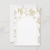 カボチャ秋金ゴールドお洒落フローラベビーシャワー サンキューカード (裏面)