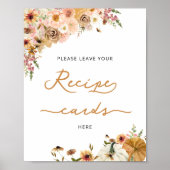 カボチャ秋離れフローラあなたのレシピカードはこちら ポスター (正面)