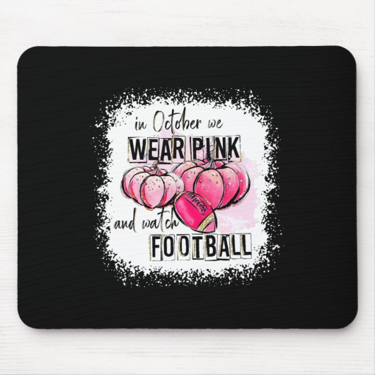 カボチャ秋10月We衣服ピンクとHoge マウスパッド (正面)