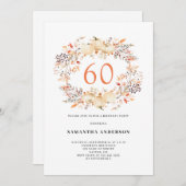 カボチャ秋60歳の誕生日パーティー 招待状 (正面/裏面)