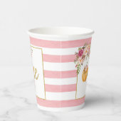 カボチャ第1誕生日紙カップ – フローラピンクスター 紙コップ (右)