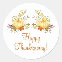 カボチャ紅葉ハッピー感謝祭ステッカー
