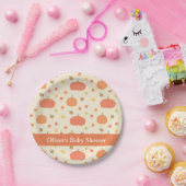 カボチャ紅葉パターンベビーシャワープレート ペーパープレート (パーティー)