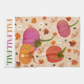 カボチャ紅葉パターン キッチンタオル (横)