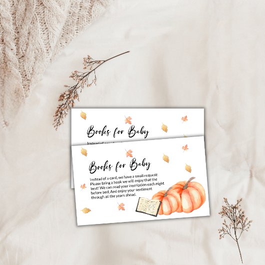 カボチャ紅葉ブックスベビーハロウィーン エンクロージャーカード