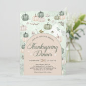 カボチャ紅葉感謝祭ディナー 招待状 (スタンド正面)