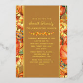 カボチャ紅葉感謝祭ディナー 箔招待状 (正面)