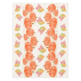 カボチャ紅葉水彩絵を描手 テーブルクロス