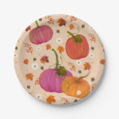 カボチャ紅葉 ペーパープレート (正面)
