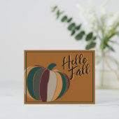 カボチャ紅葉 ポストカード (スタンド正面)