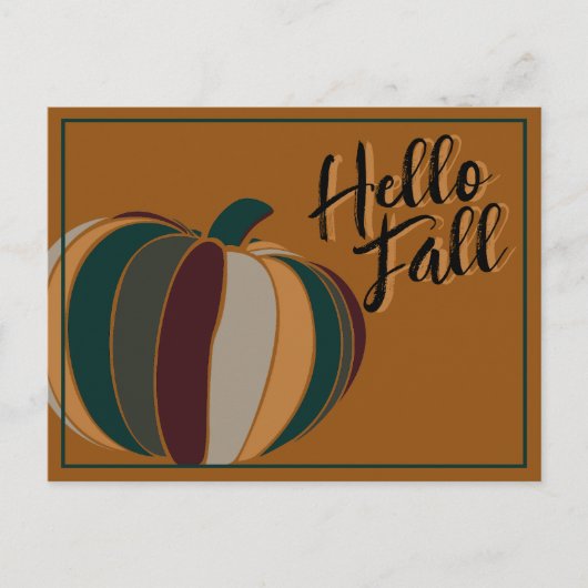 カボチャ紅葉 ポストカード (正面)